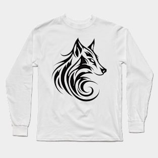 Wolf Animal Freedom World Wildlife Wonder Vector Graphic Long Sleeve T-Shirt